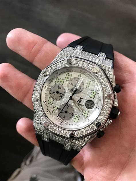 audemars piguet royal oak iced out fake|audemars piguet royal oak preisentwicklung.